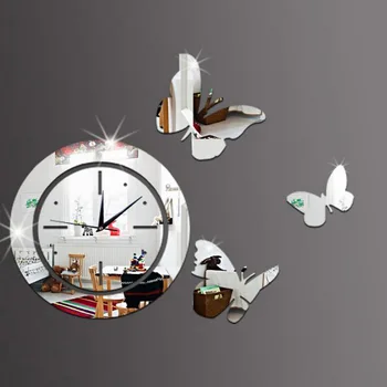 Butterfly 3D Mirror Wall Clock DIY Mirror Clocks Reflective Sticker Watch Modern Art DIY Europe Acrylic Large 3D Sticker Silver
Butterfly 3D Mirror Wall Clock DIY Mirror Clocks Reflective Sticker Watch Modern Art DIY Europe Acrylic Large 3D Sticker Silver