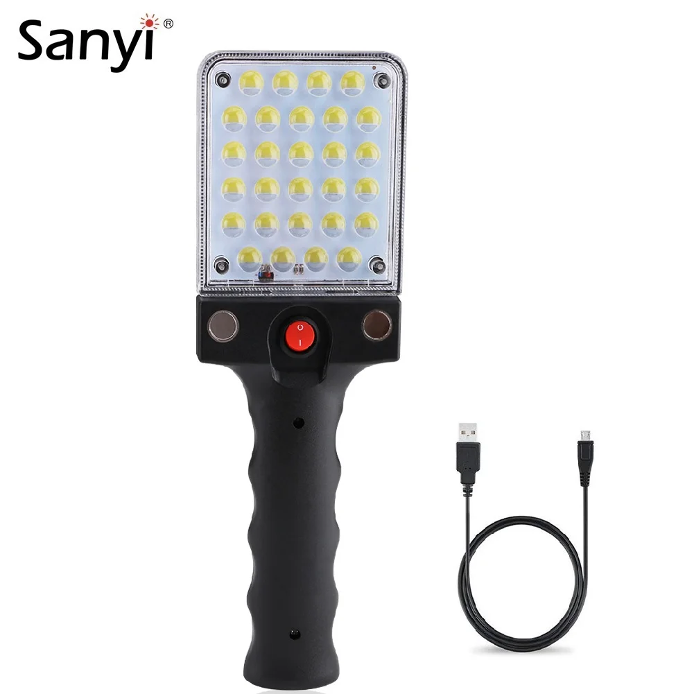 Sanyi USB Charging 28LED Magnetic Work Flashlight Portable Inspection Work Torch Light With Hook Caping Lantern Built-in Battery
Sanyi USB Charging 28LED Magnetic Work Flashlight Portable Inspection Work Torch Light With Hook Caping Lantern Built-in Battery