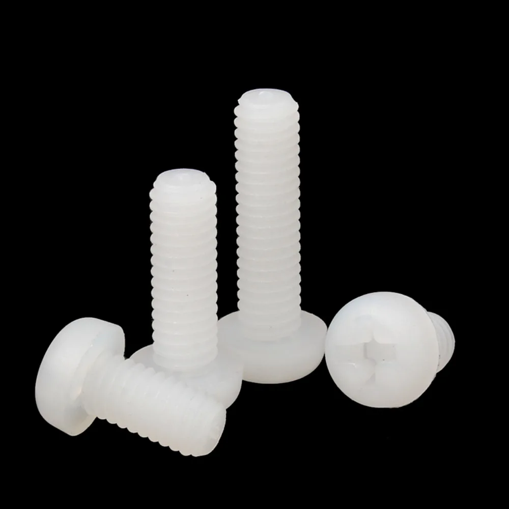 50Pcs M2 M2.5 M3*4/5/6/8/10/12mm Cross Round Head Nylon Screws Plastic Screws Cross Groove Disk Head Screw Bolts
50Pcs M2 M2.5 M3*4/5/6/8/10/12mm Cross Round Head Nylon Screws Plastic Screws Cross Groove Disk Head Screw Bolts