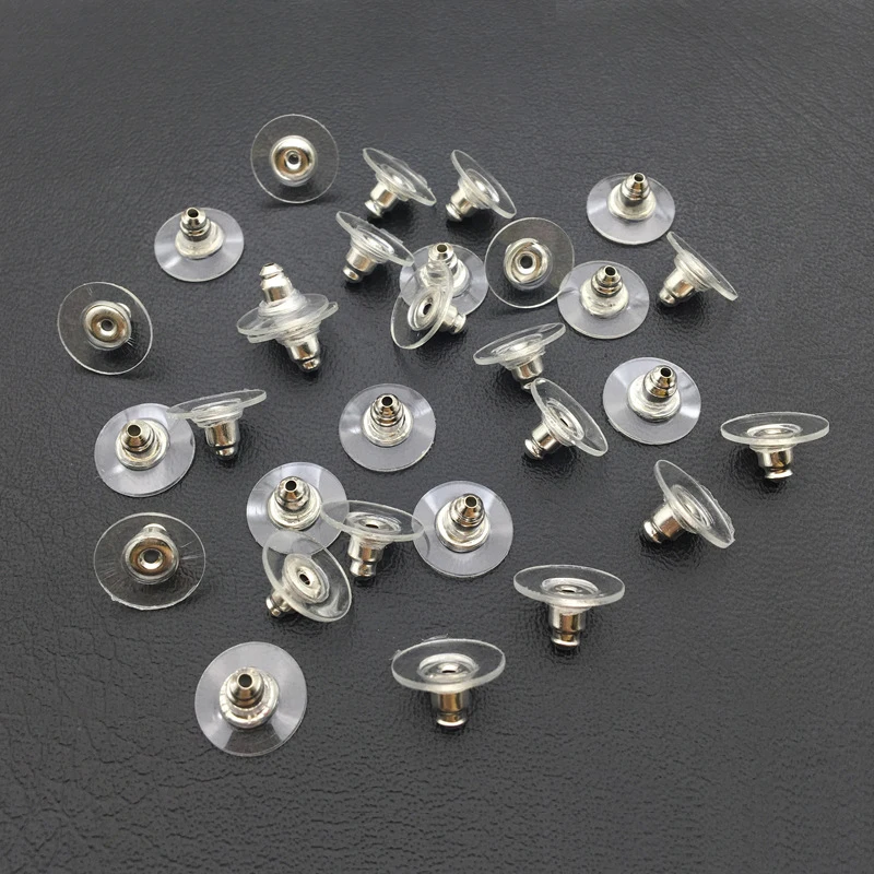 WIWI 50 Pcs/lot Plastic Earring Jewelry Back Plug Cap Lifters Earrings Backs Hooks Stoppers Ear Bead DIY Findings Accessories | Украшения и