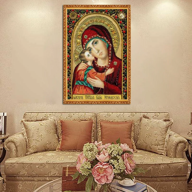DIY 5D Diamond Embroidery Religion Diamond Painting Religion Portrait Icon Water Wafer Cross-stitch Embroidery L001 
DIY 5D Diamond Embroidery Religion Diamond Painting Religion Portrait Icon Water Wafer Cross-stitch Embroidery L001