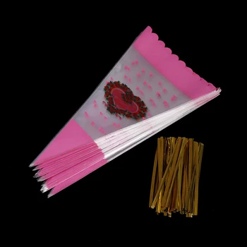 100pcs Clear Cone-Shaped Treat Popcorn Bags Treat Bags Cone Shape Cellophane Bags Candy Bags with Twist Ties 15*26cm
100pcs Clear Cone-Shaped Treat Popcorn Bags Treat Bags Cone Shape Cellophane Bags Candy Bags with Twist Ties 15*26cm