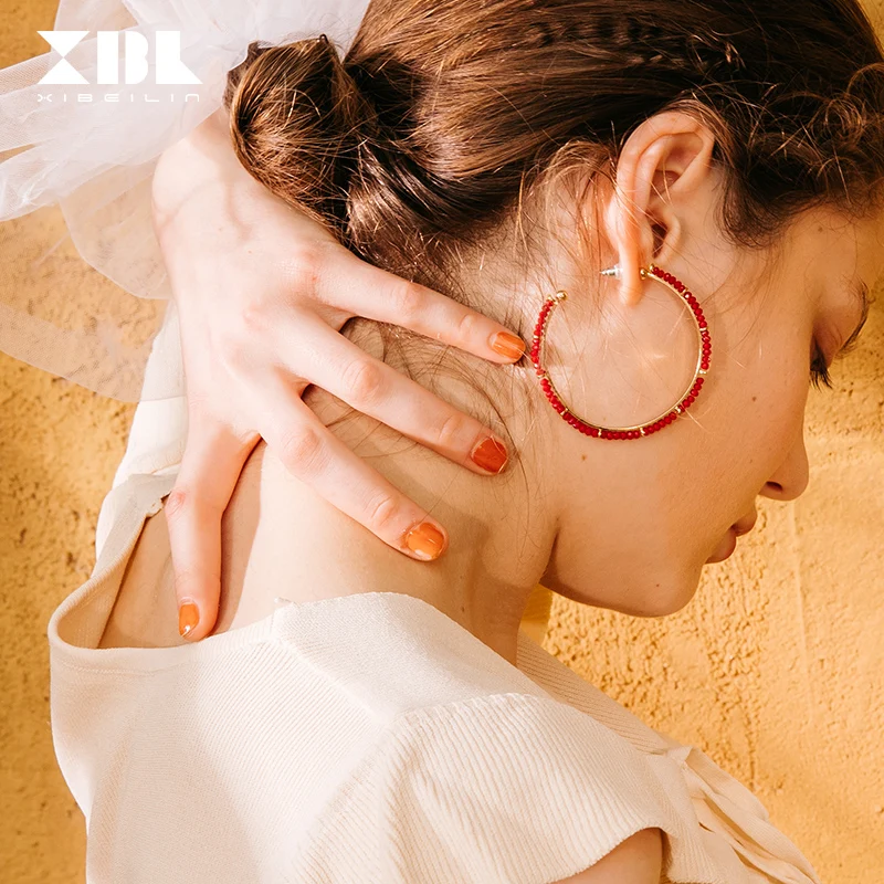 2019 New Tide Red Circle Ear Jewelry Female Temperament Wild Design Sense Personality Simple Earrings
2019 New Tide Red Circle Ear Jewelry Female Temperament Wild Design Sense Personality Simple Earrings