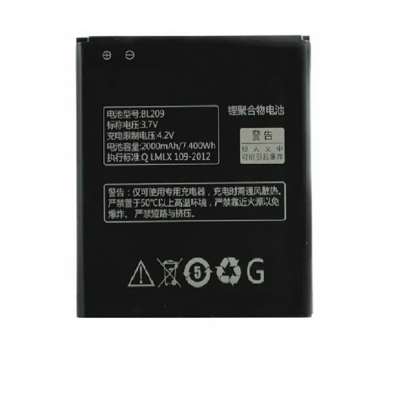 2000 mAh BL209 Battery For LENOVO A706 A788T A820E A760 A516 A378T A398T batteries
2000 mAh BL209 Battery For LENOVO A706 A788T A820E A760 A516 A378T A398T batteries