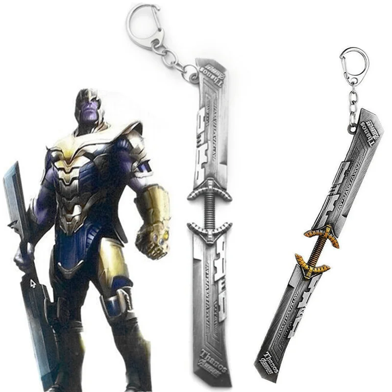 Avengers 4 Endgame Thanos Double-edged Sword Blade Key Chains Cosplay Keychain Keyring
Avengers 4 Endgame Thanos Double-edged Sword Blade Key Chains Cosplay Keychain Keyring