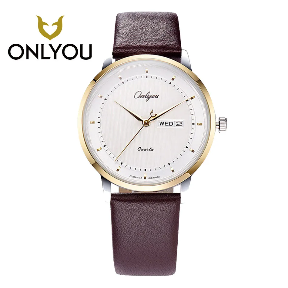 ONLYOU Men Quartz Clock Men Fashion Week Display Clock Lover Watches Woman Leather Military Waterproof Watch Relogio Masculino
ONLYOU Men Quartz Clock Men Fashion Week Display Clock Lover Watches Woman Leather Military Waterproof Watch Relogio Masculino