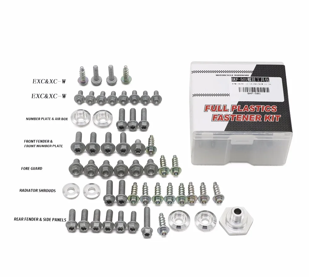 Hardware Bolt Full Plastics Fastener Kit For KTM SX XC EXC XCW Factory Style Motorcycle Motocross Dirt Bike Part
Hardware Bolt Full Plastics Fastener Kit For KTM SX XC EXC XCW Factory Style Motorcycle Motocross Dirt Bike Part