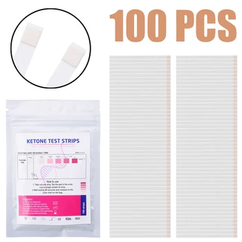 100pcs Ketone Strips Urine Analysis Test Paper Ketone Test Strips Urine Acid Alkaline Test Paper Mayitr