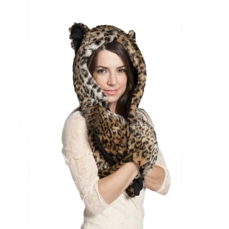 Winter Warm Women Scarves Cap Animal Wolf Tiger Hood Scarf Hat Glove Set Ladies Girls Caps
Winter Warm Women Scarves Cap Animal Wolf Tiger Hood Scarf Hat Glove Set Ladies Girls Caps