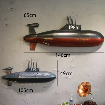 Iron Art Submarine Wall Decoration Antique Industrial Wind Wall Decorative Wall Hanging Dining Room Murals Furnishing Decoration
Iron Art Submarine Wall Decoration Antique Industrial Wind Wall Decorative Wall Hanging Dining Room Murals Furnishing Decoration