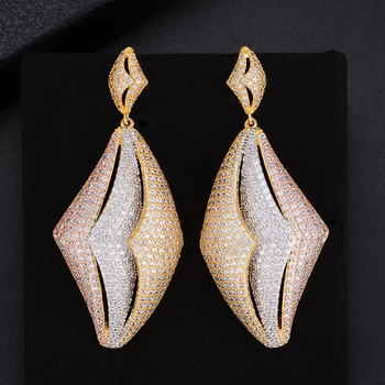 66mm Fashion Women Geometry Rhombus Cubic Zirconia Engagement Party Nigeria Shining Drop Earrings Jewelry
66mm Fashion Women Geometry Rhombus Cubic Zirconia Engagement Party Nigeria Shining Drop Earrings Jewelry