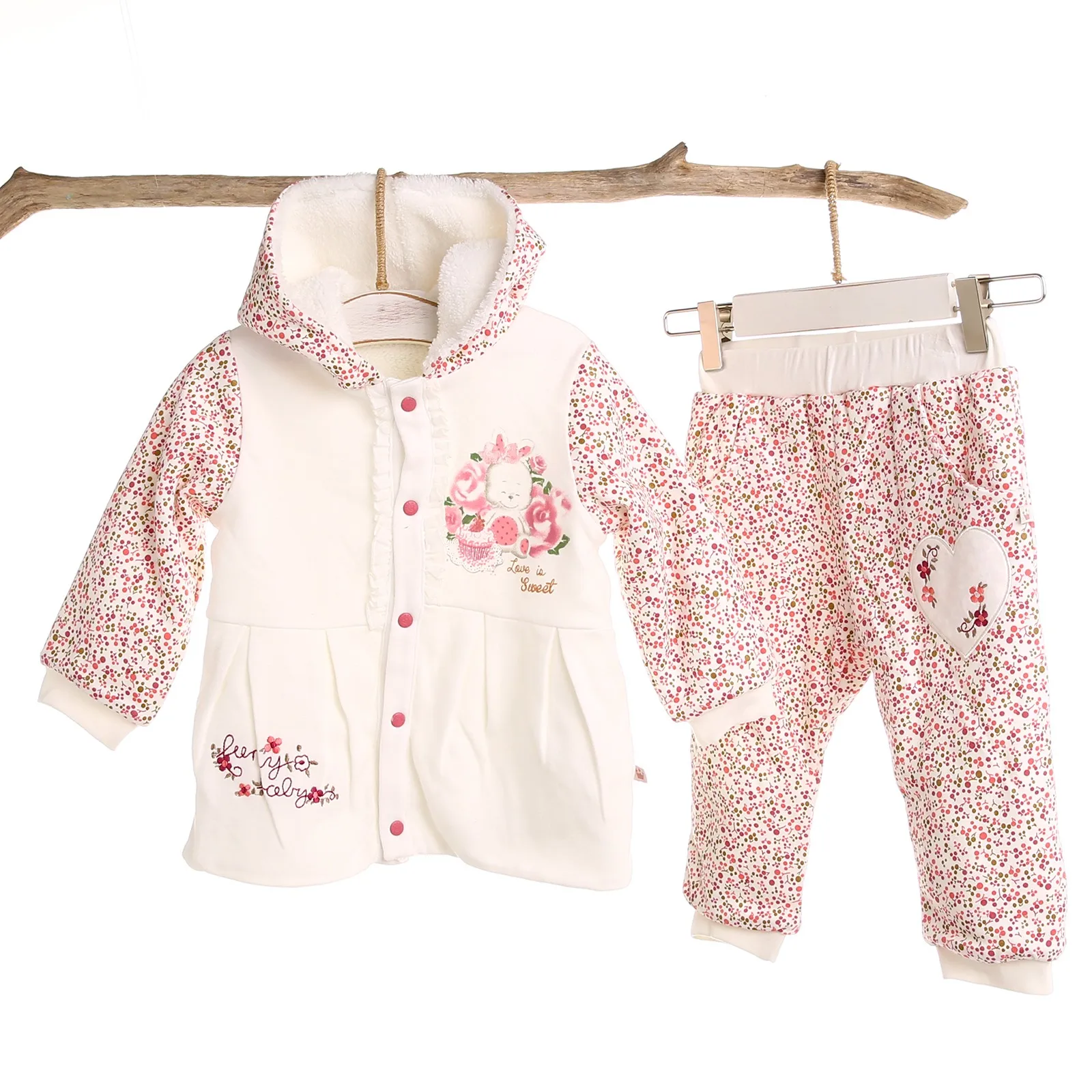 ebebek For My Baby Girl 2Pcs Set Elana Welsoft Rabbit Printed Hoodies Long Sleeve Cotton Footless Pants Girl Clothes Winter
ebebek For My Baby Girl 2Pcs Set Elana Welsoft Rabbit Printed Hoodies Long Sleeve Cotton Footless Pants Girl Clothes Winter