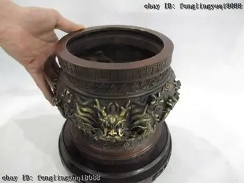 China Palace Pure Bronze Copper Six Dragon Bowl Basin Pot Censer incense burner
China Palace Pure Bronze Copper Six Dragon Bowl Basin Pot Censer incense burner