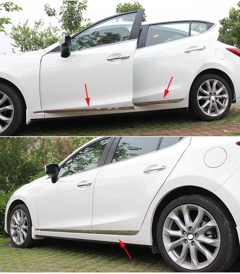 4PCS ACCESSORIES FIT FOR MAZDA 3 AXELA 2014 2015 2016 CHROME DOOR SIDE LINE LINING GARNISH BODY MOLDING TRIM COVER GUARD STRIPS
4PCS ACCESSORIES FIT FOR MAZDA 3 AXELA 2014 2015 2016 CHROME DOOR SIDE LINE LINING GARNISH BODY MOLDING TRIM COVER GUARD STRIPS