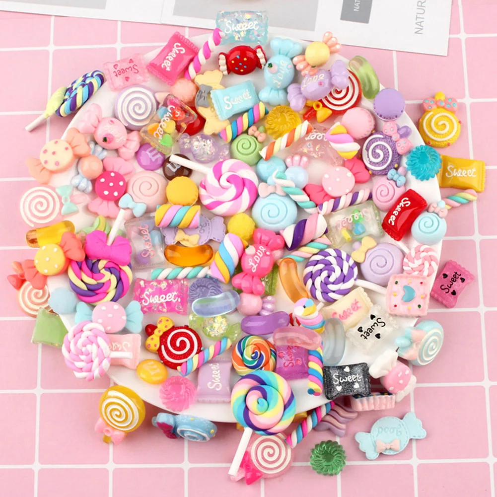 30pcs Accessories Slime Beads Cute Candy Flatbacks Making Supplies Ornament Filler DIY Scrapbooking Resin Jewelry Colorful
30pcs Accessories Slime Beads Cute Candy Flatbacks Making Supplies Ornament Filler DIY Scrapbooking Resin Jewelry Colorful