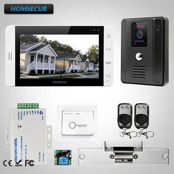 HOMSECUR 7" Wired Hands-free Video&Audio Home Intercom with Monitor L1:TC011-B Camera(Black)+TM703-W Monitor(White)+Lock
HOMSECUR 7" Wired Hands-free Video&Audio Home Intercom with Monitor L1:TC011-B Camera(Black)+TM703-W Monitor(White)+Lock