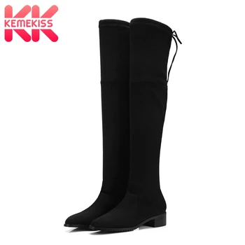 KemeKiss 2020 Women Winter Boots Autumn All Match Elastic Fabric Over The Knee High Shoes Square Flats Women Boots Size 34-43
KemeKiss 2020 Women Winter Boots Autumn All Match Elastic Fabric Over The Knee High Shoes Square Flats Women Boots Size 34-43