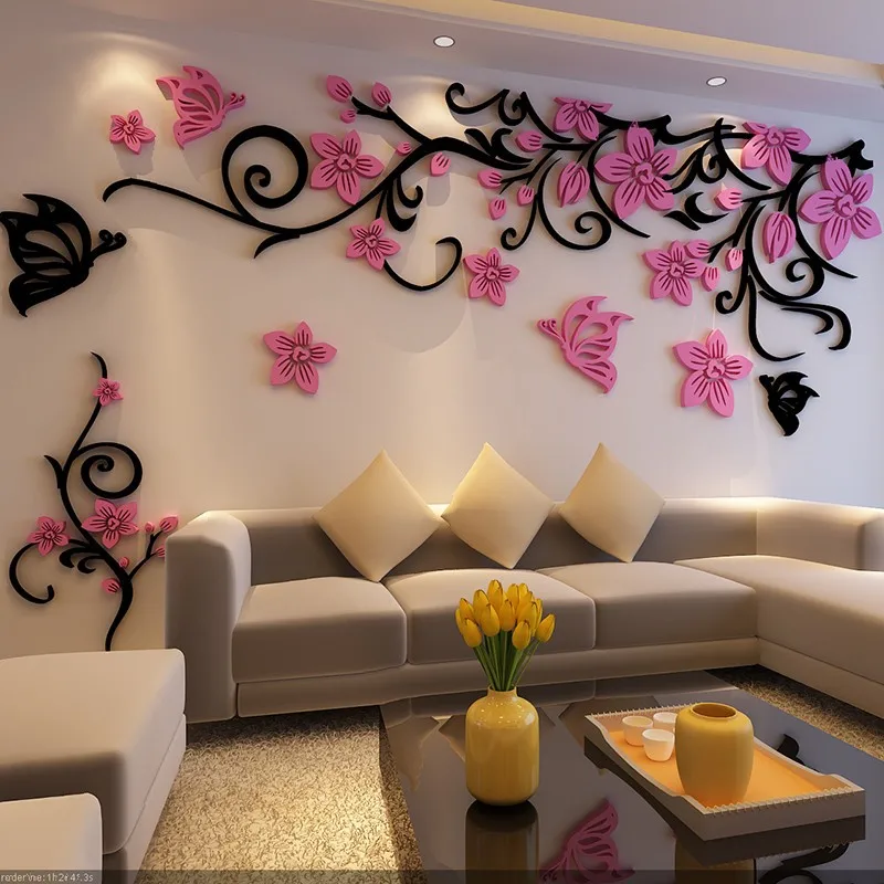 detail feedback questions about 3d crystal tree wall stickers