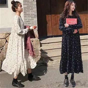 2019 Spring Autumn Maternity Loose Dot Chiffon Dresses Pregnant Woman Long Sleeve Vestidos Causal Pregnancy Nursing Dresses Q249
2019 Spring Autumn Maternity Loose Dot Chiffon Dresses Pregnant Woman Long Sleeve Vestidos Causal Pregnancy Nursing Dresses Q249