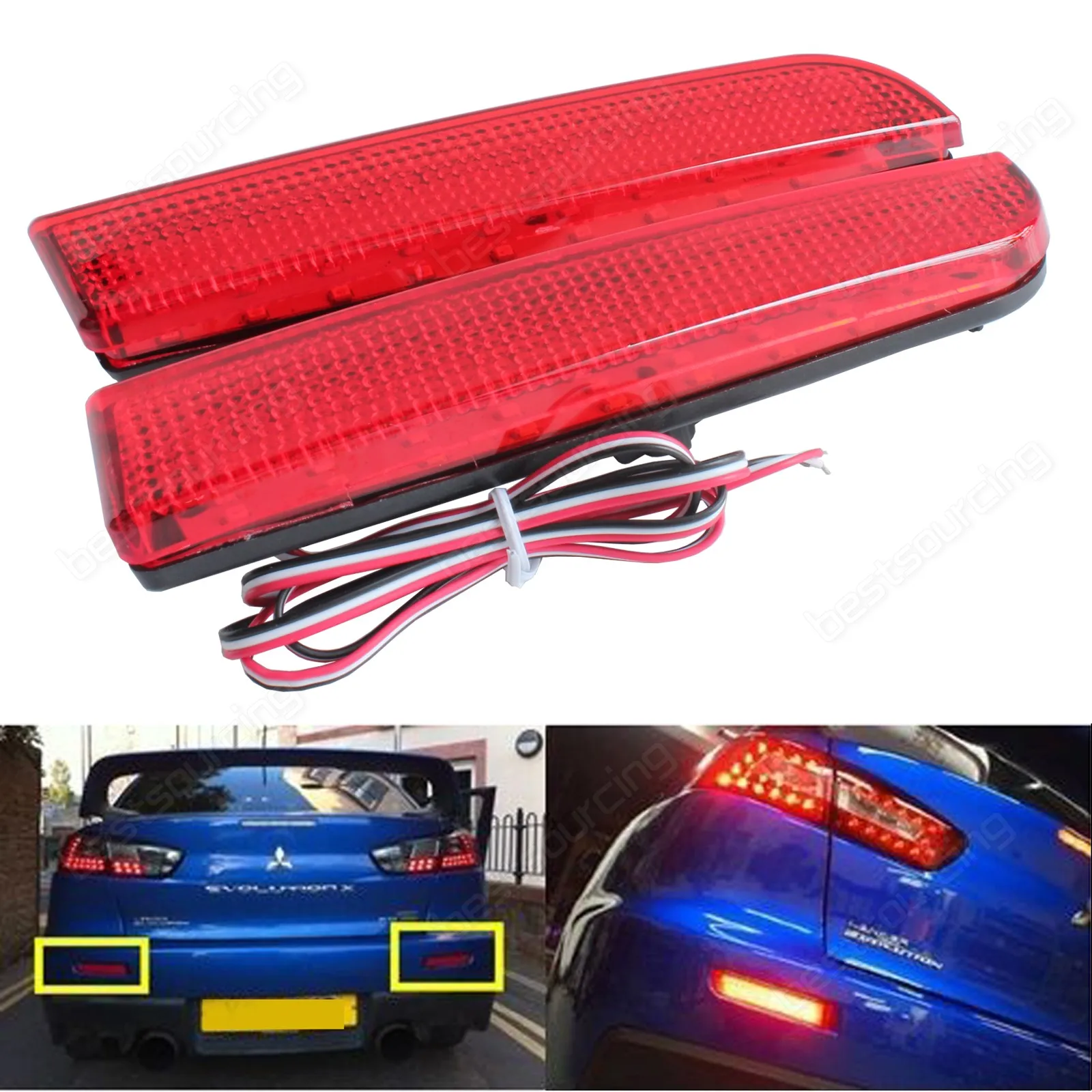 ANGRONG For Mitsubishi Lancer LED Bumper Reflector Red Lens Tail Brake Stop Light Evo X CZ4A
ANGRONG For Mitsubishi Lancer LED Bumper Reflector Red Lens Tail Brake Stop Light Evo X CZ4A
