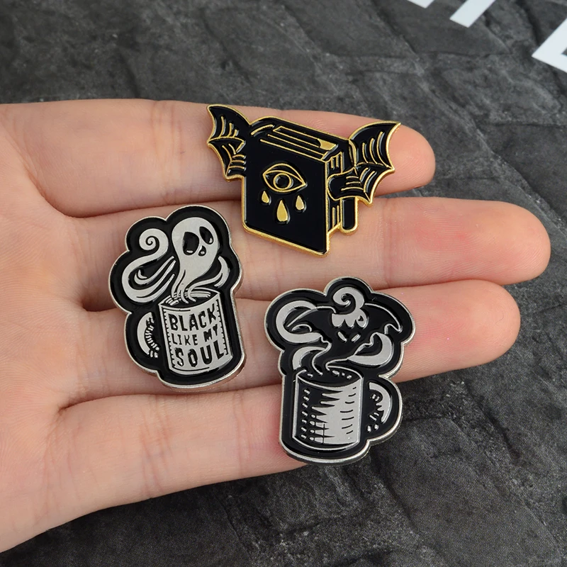 XEDZ 3pcs/ set Creative Magic Brooch Evil Eye Magic Book Dark Soul Coffee Cup Gothic Badge Shirt Backpack Accessories
XEDZ 3pcs/ set Creative Magic Brooch Evil Eye Magic Book Dark Soul Coffee Cup Gothic Badge Shirt Backpack Accessories