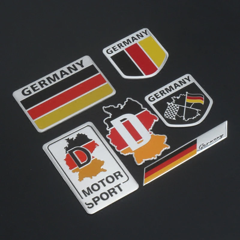 10PCS Germany Flag Thin Aluminium Label Emblem Chrome Car Styling Trunk Fender Sticker Long Square Shield Irregular for Audi BMW
10PCS Germany Flag Thin Aluminium Label Emblem Chrome Car Styling Trunk Fender Sticker Long Square Shield Irregular for Audi BMW