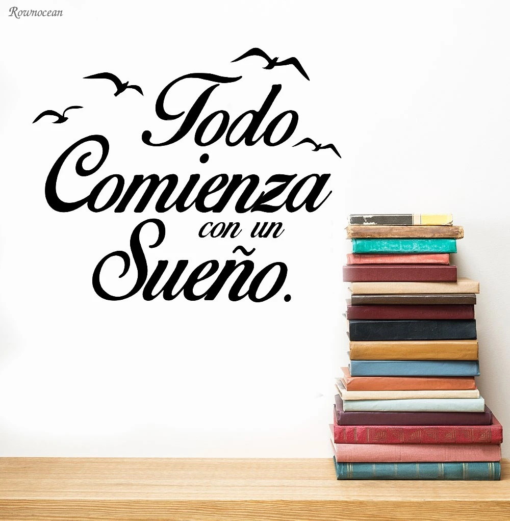 Spanish Wall Stickers Vinyl Quote Poster Birds Letterings Decals Wall Art Home Decor Wallpaper Interior Decoration Mural H540
Spanish Wall Stickers Vinyl Quote Poster Birds Letterings Decals Wall Art Home Decor Wallpaper Interior Decoration Mural H540