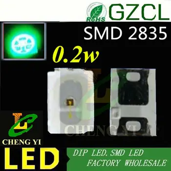 

Super bright 25-35LM Green 2835 smd leds 0.2w light emitting diode 520-530NM 2835 green led diode