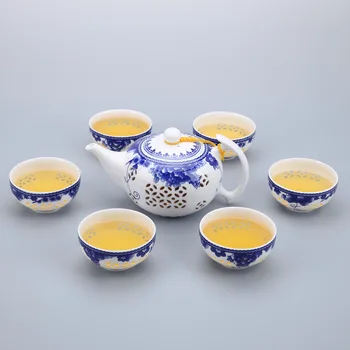 7PCS/set Blue-and-white Exquisite Ceramic Teapot Cup Kettles Tea Cup Porcelain for Puer Chinese Kung Fu Tea Set Drinkware
7PCS/set Blue-and-white Exquisite Ceramic Teapot Cup Kettles Tea Cup Porcelain for Puer Chinese Kung Fu Tea Set Drinkware