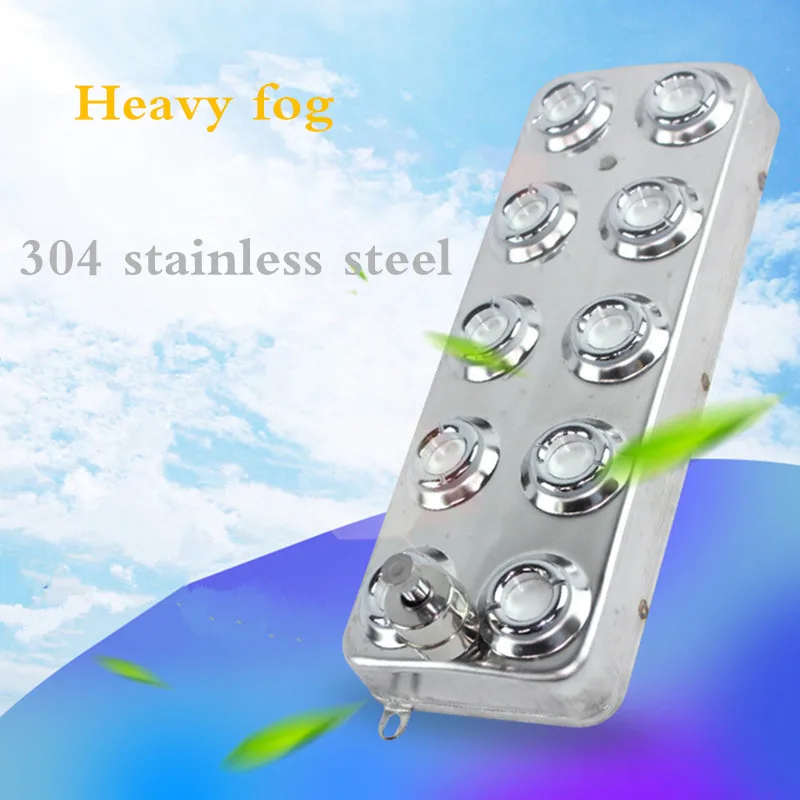4.5L/H 10 Head Humidifier Ultrasonic Mist Maker Fogger Humidifier Facial Mist Sprayer Industry Aeromist Hydroponics with Adapter
4.5L/H 10 Head Humidifier Ultrasonic Mist Maker Fogger Humidifier Facial Mist Sprayer Industry Aeromist Hydroponics with Adapter