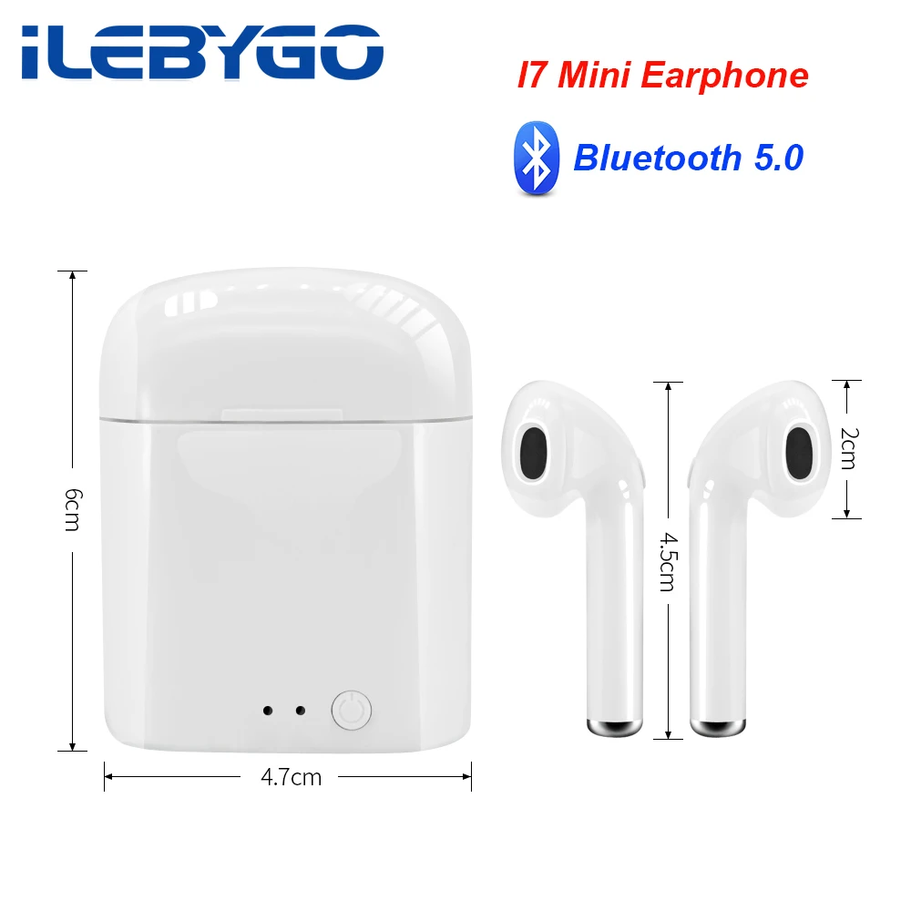 Ilebygo i7 TWS Mini Wireless Earphone Stereo Earbud Headset Bluetooth earpiece Mic For Iphone Android All Smart Phone
Ilebygo i7 TWS Mini Wireless Earphone Stereo Earbud Headset Bluetooth earpiece Mic For Iphone Android All Smart Phone