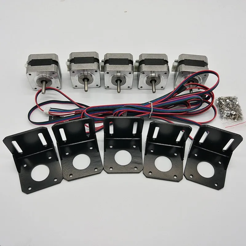 Free Shipping 5PCS Nema17 Stepper Motor 28Ncm 1.3A 40Oz-in 12V 2PH 4-Lead for 3D Printer CNC Reprap Prusa with Mount L Bracket
Free Shipping 5PCS Nema17 Stepper Motor 28Ncm 1.3A 40Oz-in 12V 2PH 4-Lead for 3D Printer CNC Reprap Prusa with Mount L Bracket