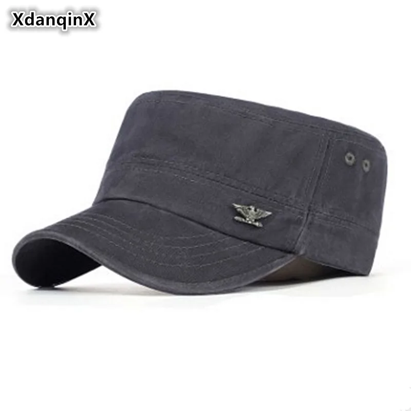 XdanqinX 2019 Summer Adult Men Cotton Material Military Hats Casual Fashion Balaclava Flat Cap Adjustable Size Vintage Dad Hat
XdanqinX 2019 Summer Adult Men Cotton Material Military Hats Casual Fashion Balaclava Flat Cap Adjustable Size Vintage Dad Hat