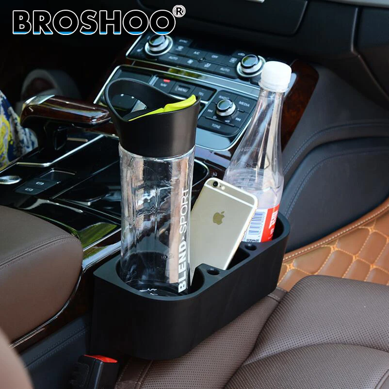 

BROSHOO Car Styling Drink Holder Cup Stands Seat Side Auto Swivel Mount Holders Travel Drinks Cup Coffee Bottle Table Stand