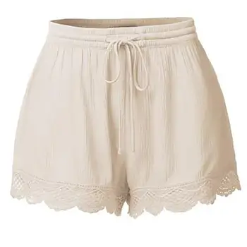 Summer Fashion Plus Size Solid Color Lace Drawstring Women's Casual Loose Shorts Feminino Spodenki Sport
Summer Fashion Plus Size Solid Color Lace Drawstring Women's Casual Loose Shorts Feminino Spodenki Sport