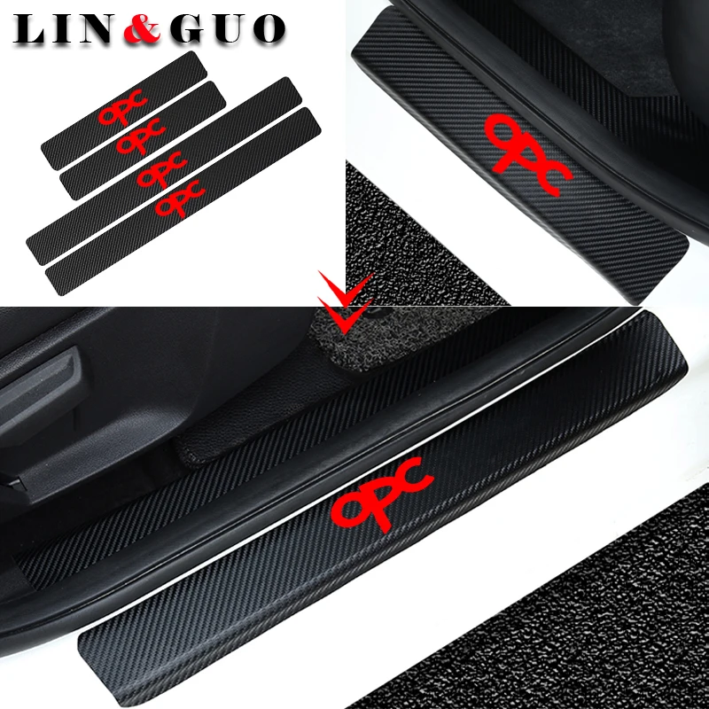 4pcs Car Door Sill Protector Car Styling Carbon Fiber Door Plate Scuff Protection Sticker fit for OPEL OPC Corsa Insignia Astra
4pcs Car Door Sill Protector Car Styling Carbon Fiber Door Plate Scuff Protection Sticker fit for OPEL OPC Corsa Insignia Astra