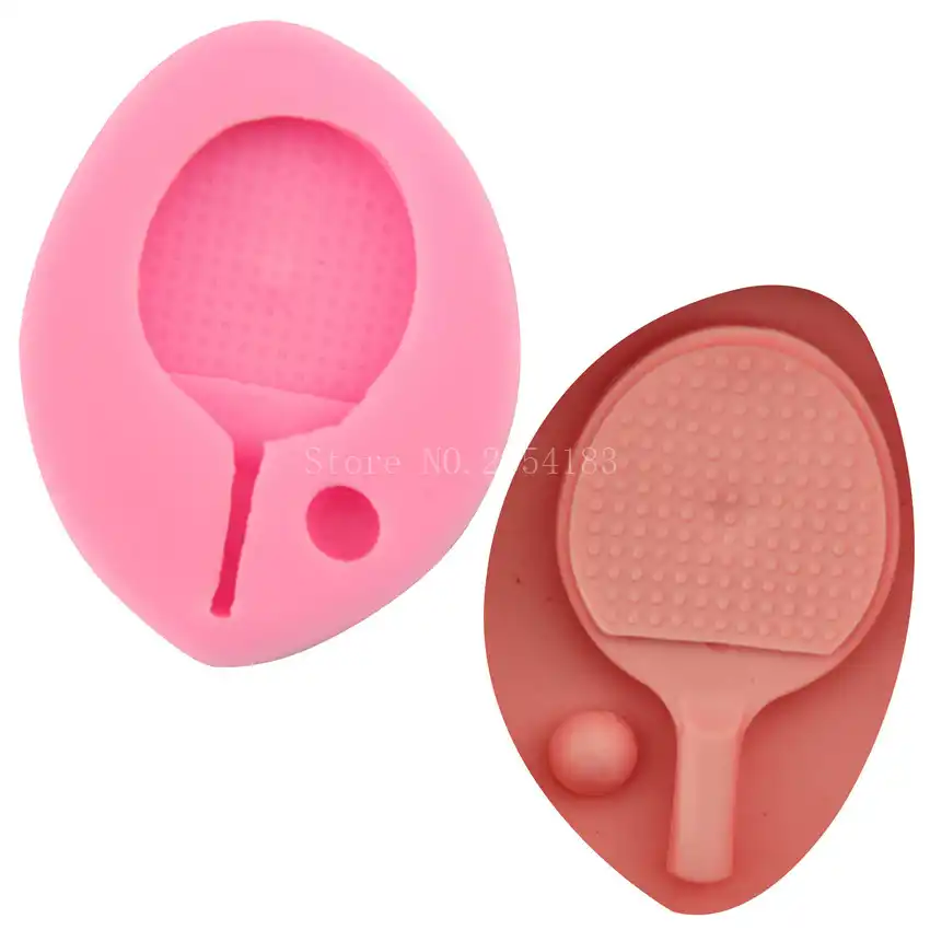 Sport Table Tennis Ping Pong Fondant Soap 3d Cake Silicone Mold