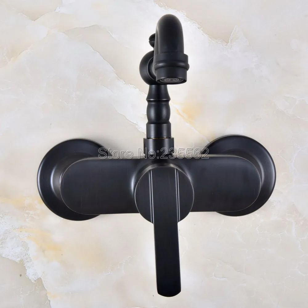 Oil Rubbed Black Bronze Wall Mounted Swivel Spout Bathroom Sink Faucet Single Handle Mixer Tap lnf844
Oil Rubbed Black Bronze Wall Mounted Swivel Spout Bathroom Sink Faucet Single Handle Mixer Tap lnf844