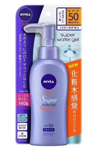 NIVEA SUN Super Water Gel Sunscreen Pump 140g with Hyaluronic Acid SPF50 PA+++
NIVEA SUN Super Water Gel Sunscreen Pump 140g with Hyaluronic Acid SPF50 PA+++