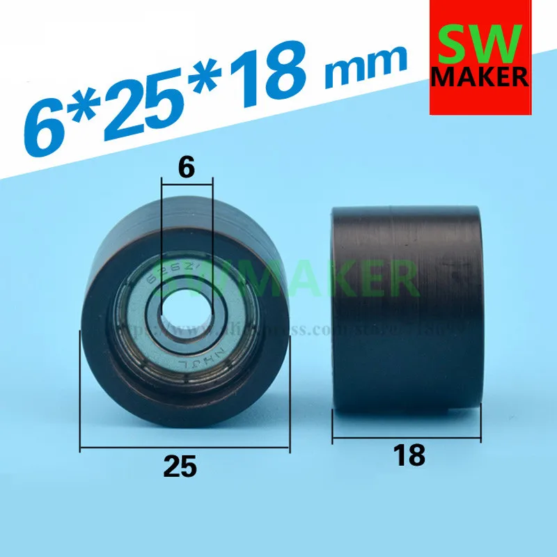 SWMAKER 6*25*18 F Тип плоского типа мешок для клея пластиковый встроенный подшипник шкив колеса плоское колесо нейлоновое колесо
SWMAKER 6*25*18 F Тип плоского типа мешок для клея пластиковый встроенный подшипник шкив колеса плоское колесо нейлоновое колесо