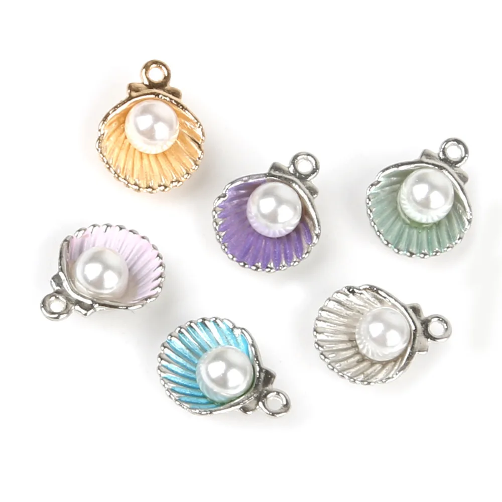 11x15mm White Gold Alloys Metal Pearl Shell Charm Pendant Multicolor Optional For DIY Necklace Earring Fashion Jewelry Findings
11x15mm White Gold Alloys Metal Pearl Shell Charm Pendant Multicolor Optional For DIY Necklace Earring Fashion Jewelry Findings