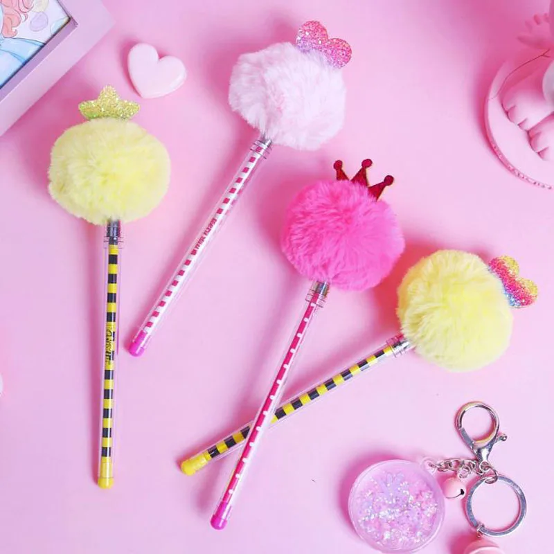 2 Pcs Kawaii Creative Color Crown Heart Star Gel Pens with Fluffy Ball for Decoration Stationery School Supplies
2 Pcs Kawaii Creative Color Crown Heart Star Gel Pens with Fluffy Ball for Decoration Stationery School Supplies