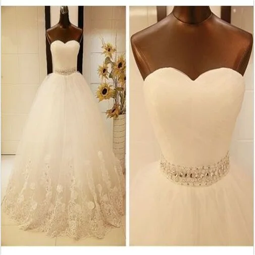 Latest Elegant Wedding Dresses Glamorous Ball Gown Sweetheart Romantic Princess Formal Dress White/Ivory Bridal Gown
Latest Elegant Wedding Dresses Glamorous Ball Gown Sweetheart Romantic Princess Formal Dress White/Ivory Bridal Gown