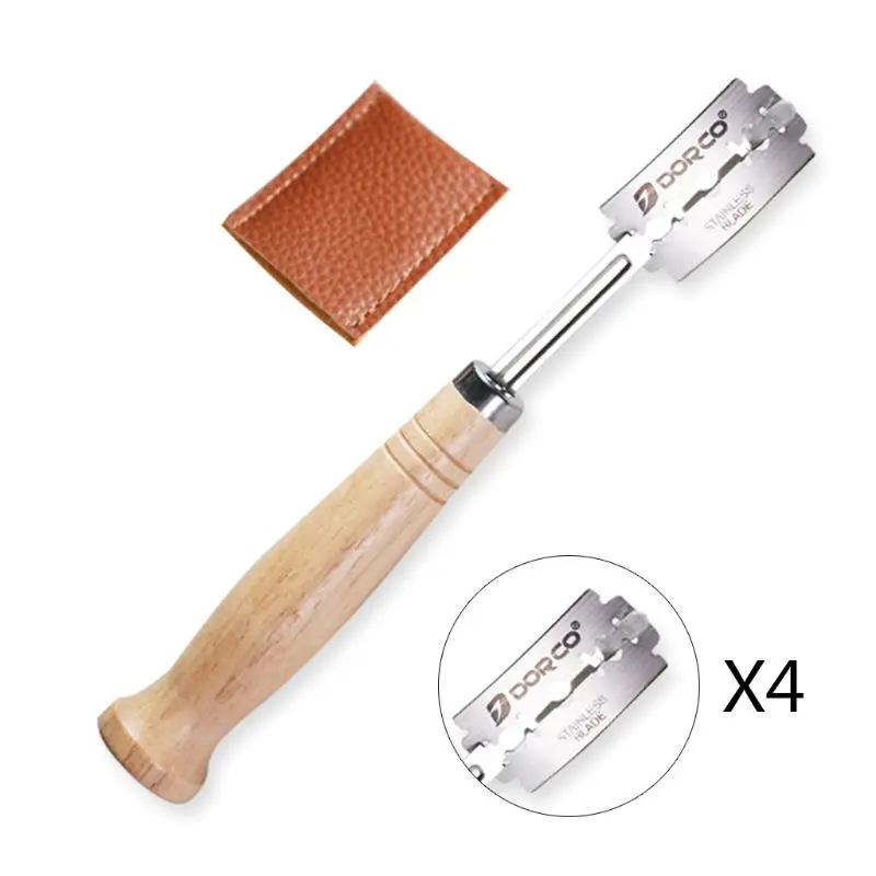 Specialty Bread Arc Curved Knife Wood Handle 4Pcs Replacement Blades Western Baguette Cutting French Toast Bagel Cutter
Specialty Bread Arc Curved Knife Wood Handle 4Pcs Replacement Blades Western Baguette Cutting French Toast Bagel Cutter