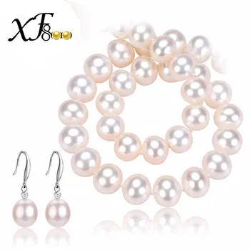 XF800 Brand Pearl Jewelry 8-9mm Round Natural Freshwater Pearl Necklace/ Earrings Jewelry Sets Women Gift For Party T024
XF800 Brand Pearl Jewelry 8-9mm Round Natural Freshwater Pearl Necklace/ Earrings Jewelry Sets Women Gift For Party T024