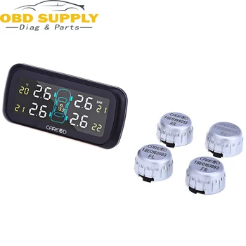 Auto TPMS Car Tire Pressure Monitoring System with 4 External Replaceable Battery Sensors LCD Display
Auto TPMS Car Tire Pressure Monitoring System with 4 External Replaceable Battery Sensors LCD Display