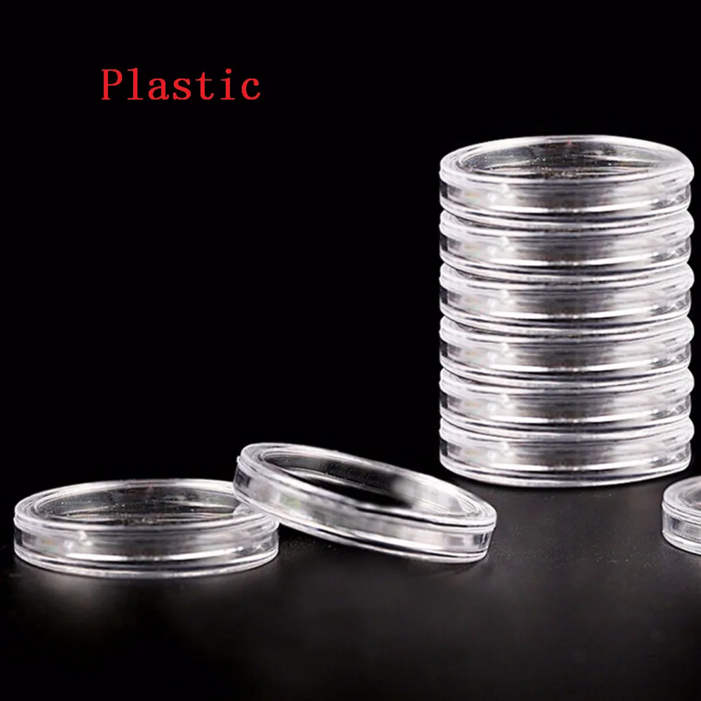 10Pcs/Box Coin Box 18-50mm Clear Round Boxed Holder Plastic Storage Capsules Display Cases Organizer Collectibles Gifts
10Pcs/Box Coin Box 18-50mm Clear Round Boxed Holder Plastic Storage Capsules Display Cases Organizer Collectibles Gifts