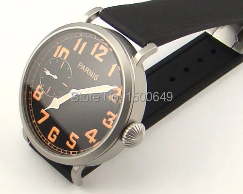Parnis 46mm Sandblast Gray Case big Black Dial 6497 Hand Winding Watch W905 
Parnis 46mm Sandblast Gray Case big Black Dial 6497 Hand Winding Watch W905