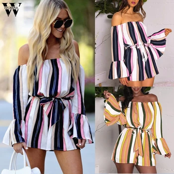 Womail bodysuit Women Summer Fashion Casual Butterfly Sleeve Off Shoulder Stripe Playsuit Stripe Jumpsuit Party 2020 M29
Womail bodysuit Women Summer Fashion Casual Butterfly Sleeve Off Shoulder Stripe Playsuit Stripe Jumpsuit Party 2020 M29