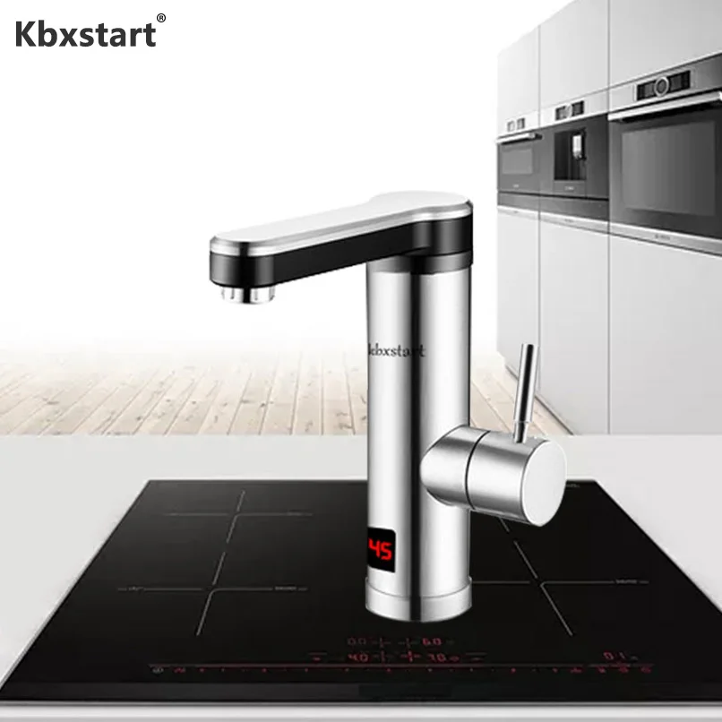 Tankless Water Heater Electric Tap EU Elektrikli Musluk With Temperature Show Fast Heating Water Faucet Torneira De Agua Quente
Tankless Water Heater Electric Tap EU Elektrikli Musluk With Temperature Show Fast Heating Water Faucet Torneira De Agua Quente